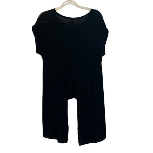 Topshop Black Split Back Top 6 - Picture 2 of 3